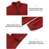 imageTBMPOY Mens Fleece Jackets Lightweight FullZip Fall Jacket Outdoor Hiking Warm Winter Coats with PocketsRed