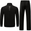 imageTBMPOY Mens Fleece Lined Tracksuits Sweatsuits 2 Piece Sets Winter Jogging Track Sweat Suits Thermal Casual OutfitsBlackLight Grey