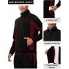imageTBMPOY Mens Fleece Lined Tracksuits Sweatsuits 2 Piece Sets Winter Jogging Track Sweat Suits Thermal Casual OutfitsBlackWine
