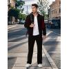 imageTBMPOY Mens Fleece Lined Tracksuits Sweatsuits 2 Piece Sets Winter Jogging Track Sweat Suits Thermal Casual OutfitsBlackWine
