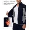 imageTBMPOY Mens Fleece Lined Tracksuits Sweatsuits 2 Piece Sets Winter Jogging Track Sweat Suits Thermal Casual OutfitsDark BlueLight Grey