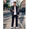 imageTBMPOY Mens Fleece Lined Tracksuits Sweatsuits 2 Piece Sets Winter Jogging Track Sweat Suits Thermal Casual OutfitsDark BlueLight Grey