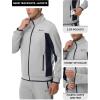 imageTBMPOY Mens Fleece Lined Tracksuits Sweatsuits 2 Piece Sets Winter Jogging Track Sweat Suits Thermal Casual OutfitsLight GreyDark Blue