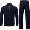 imageTBMPOY Mens Fleece Lined Tracksuits Sweatsuits 2 Piece Sets Winter Jogging Track Sweat Suits Thermal Casual OutfitsNavyFluorescent