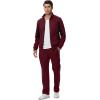 imageTBMPOY Mens Fleece Lined Tracksuits Sweatsuits 2 Piece Sets Winter Jogging Track Sweat Suits Thermal Casual OutfitsWine RedBlack