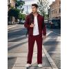 imageTBMPOY Mens Fleece Lined Tracksuits Sweatsuits 2 Piece Sets Winter Jogging Track Sweat Suits Thermal Casual OutfitsWine RedBlack