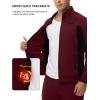 imageTBMPOY Mens Fleece Lined Tracksuits Sweatsuits 2 Piece Sets Winter Jogging Track Sweat Suits Thermal Casual OutfitsWine RedBlack
