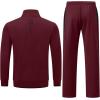 imageTBMPOY Mens Fleece Lined Tracksuits Sweatsuits 2 Piece Sets Winter Jogging Track Sweat Suits Thermal Casual OutfitsWine RedBlack