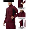 imageTBMPOY Mens Fleece Lined Tracksuits Sweatsuits 2 Piece Sets Winter Jogging Track Sweat Suits Thermal Casual OutfitsWine RedBlack