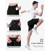 imageTBMPOY Mens Hiking Shorts 7quot Quick Dry Lightweight Cargo Fishing Shorts with Zipper Pockets Elastic Waist Drawstring WalkingBlack