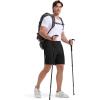 imageTBMPOY Mens Hiking Shorts 7quot Quick Dry Lightweight Cargo Fishing Shorts with Zipper Pockets Elastic Waist Drawstring WalkingBlack