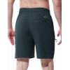 imageTBMPOY Mens Hiking Shorts 7quot Quick Dry Lightweight Cargo Fishing Shorts with Zipper Pockets Elastic Waist Drawstring WalkingCool Grey