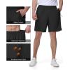 imageTBMPOY Mens Hiking Shorts 7quot Quick Dry Lightweight Cargo Fishing Shorts with Zipper Pockets Elastic Waist Drawstring WalkingDark Grey