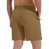 imageTBMPOY Mens Hiking Shorts 7quot Quick Dry Lightweight Cargo Fishing Shorts with Zipper Pockets Elastic Waist Drawstring WalkingKhaki