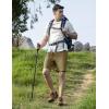 imageTBMPOY Mens Hiking Shorts 7quot Quick Dry Lightweight Cargo Fishing Shorts with Zipper Pockets Elastic Waist Drawstring WalkingKhaki