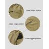 imageTBMPOY Mens Hiking Shorts 7quot Quick Dry Lightweight Cargo Fishing Shorts with Zipper Pockets Elastic Waist Drawstring WalkingKhaki