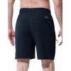 imageTBMPOY Mens Hiking Shorts 7quot Quick Dry Lightweight Cargo Fishing Shorts with Zipper Pockets Elastic Waist Drawstring WalkingNavy