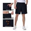 imageTBMPOY Mens Hiking Shorts 7quot Quick Dry Lightweight Cargo Fishing Shorts with Zipper Pockets Elastic Waist Drawstring WalkingNavy