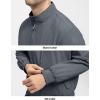 imageTBMPOY Mens Lightweight Cotton Jackets Golf Full Zip Windbreaker Spring Fall Stylish Casual Jackets Work bomberDark Grey