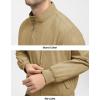 imageTBMPOY Mens Lightweight Cotton Jackets Golf Full Zip Windbreaker Spring Fall Stylish Casual Jackets Work bomberDark Khaki