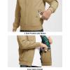 imageTBMPOY Mens Lightweight Cotton Jackets Golf Full Zip Windbreaker Spring Fall Stylish Casual Jackets Work bomberDark Khaki