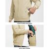 imageTBMPOY Mens Lightweight Cotton Jackets Golf Full Zip Windbreaker Spring Fall Stylish Casual Jackets Work bomberLight Khaki