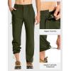 imageTBMPOY Mens Lightweight Hiking Pants Quick Dry 4 Pockets Stretch Water Resistant Travel Fishing Convertible Zip Cargo JoggerArmy Green