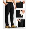 imageTBMPOY Mens Lightweight Hiking Pants Quick Dry 4 Pockets Stretch Water Resistant Travel Fishing Convertible Zip Cargo JoggerBlack