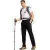 imageTBMPOY Mens Lightweight Hiking Pants Quick Dry 4 Pockets Stretch Water Resistant Travel Fishing Convertible Zip Cargo JoggerBlack