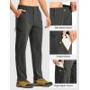 imageTBMPOY Mens Lightweight Hiking Pants Quick Dry 4 Pockets Stretch Water Resistant Travel Fishing Convertible Zip Cargo JoggerDark Grey