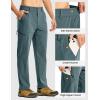 imageTBMPOY Mens Lightweight Hiking Pants Quick Dry 4 Pockets Stretch Water Resistant Travel Fishing Convertible Zip Cargo JoggerGrey Blue