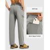 imageTBMPOY Mens Lightweight Hiking Pants Quick Dry 4 Pockets Stretch Water Resistant Travel Fishing Convertible Zip Cargo JoggerLight Grey