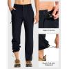 imageTBMPOY Mens Lightweight Hiking Pants Quick Dry 4 Pockets Stretch Water Resistant Travel Fishing Convertible Zip Cargo JoggerNavy