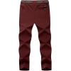 imageTBMPOY Mens Lightweight Hiking Pants with Belt 5 Zip Pockets Waterproof QuickDry Travel Fishing Work Outdoor PantsA10thin Wine Red