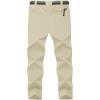 imageTBMPOY Mens Lightweight Hiking Pants with Belt 5 Zip Pockets Waterproof QuickDry Travel Fishing Work Outdoor PantsA11thin Creamy White