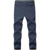 imageTBMPOY Mens Lightweight Hiking Pants with Belt 5 Zip Pockets Waterproof QuickDry Travel Fishing Work Outdoor PantsA12thin Denim Blue