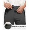 imageTBMPOY Mens Lightweight Hiking Pants with Belt 5 Zip Pockets Waterproof QuickDry Travel Fishing Work Outdoor PantsA1thin Dark Grey