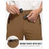 imageTBMPOY Mens Lightweight Hiking Pants with Belt 5 Zip Pockets Waterproof QuickDry Travel Fishing Work Outdoor PantsA21light Brown