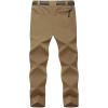 imageTBMPOY Mens Lightweight Hiking Pants with Belt 5 Zip Pockets Waterproof QuickDry Travel Fishing Work Outdoor PantsA22light Brown