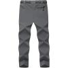 imageTBMPOY Mens Lightweight Hiking Pants with Belt 5 Zip Pockets Waterproof QuickDry Travel Fishing Work Outdoor PantsA31thin Charcoal Grey