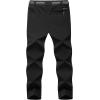 imageTBMPOY Mens Lightweight Hiking Pants with Belt 5 Zip Pockets Waterproof QuickDry Travel Fishing Work Outdoor PantsA3thin Black
