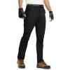 imageTBMPOY Mens Lightweight Hiking Pants with Belt 5 Zip Pockets Waterproof QuickDry Travel Fishing Work Outdoor PantsA3thin Black