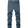 imageTBMPOY Mens Lightweight Hiking Pants with Belt 5 Zip Pockets Waterproof QuickDry Travel Fishing Work Outdoor PantsA4thin Stone Blue