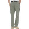 imageTBMPOY Mens Lightweight Hiking Pants with Belt 5 Zip Pockets Waterproof QuickDry Travel Fishing Work Outdoor PantsA5thin Sage Green