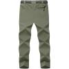 imageTBMPOY Mens Lightweight Hiking Pants with Belt 5 Zip Pockets Waterproof QuickDry Travel Fishing Work Outdoor PantsA5thin Sage Green