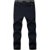 imageTBMPOY Mens Lightweight Hiking Pants with Belt 5 Zip Pockets Waterproof QuickDry Travel Fishing Work Outdoor PantsA6thin Navy