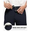 imageTBMPOY Mens Lightweight Hiking Pants with Belt 5 Zip Pockets Waterproof QuickDry Travel Fishing Work Outdoor PantsA6thin Navy