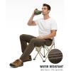 imageTBMPOY Mens Lightweight Hiking Pants with Belt 5 Zip Pockets Waterproof QuickDry Travel Fishing Work Outdoor PantsA9thin Brown