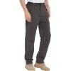 imageTBMPOY Mens Lightweight Hiking Pants with Belt 5 Zip Pockets Waterproof QuickDry Travel Fishing Work Outdoor PantsA9thin Brown