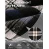 imageTBMPOY Mens Lightweight Hoodie Shirts Plaid Flannel Button Up Long Sleeve Pajamas with Pockets Hoodie Fall Casual OutfitsBlack Navy